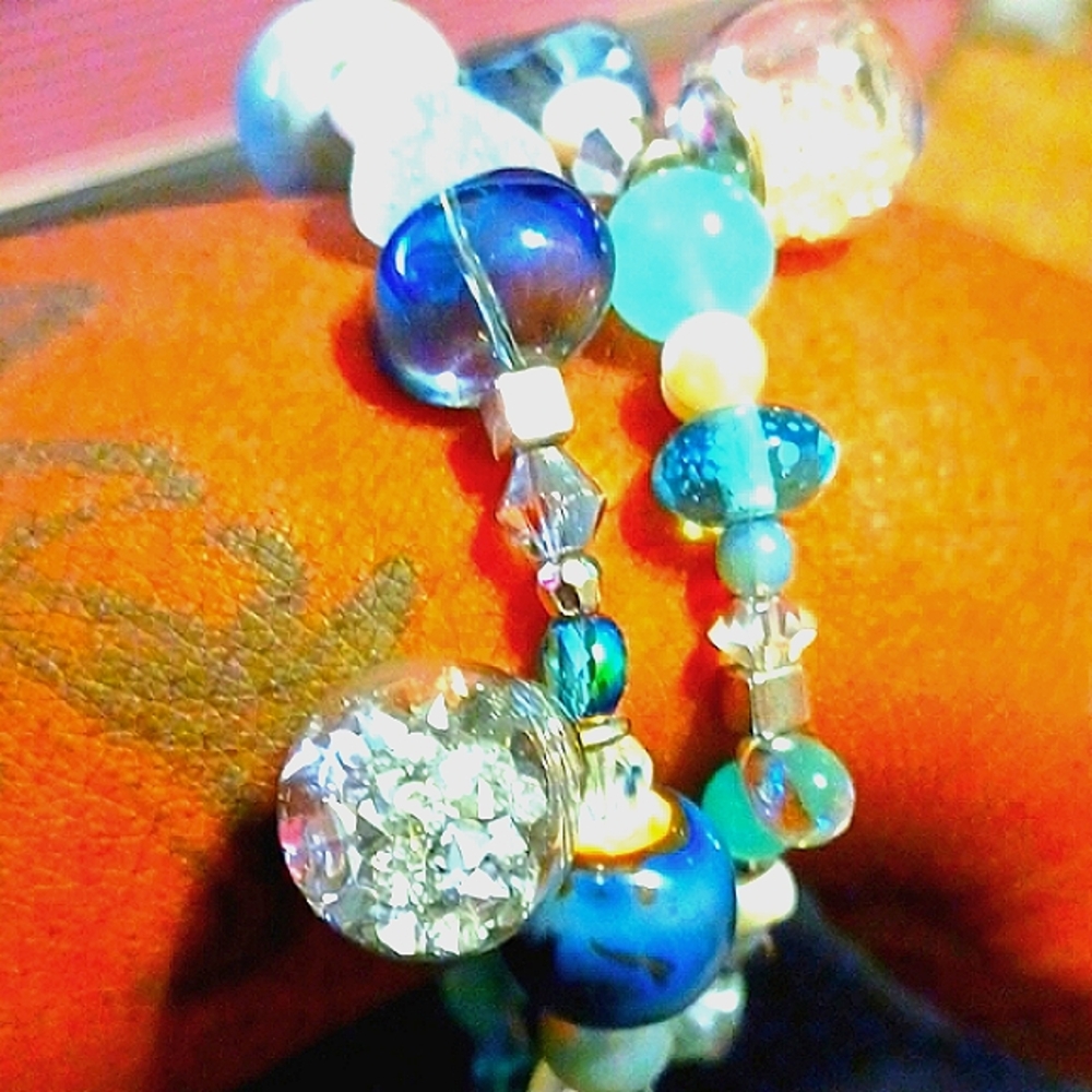 🎉🌍☁️Blue Crystal Aurora Braclet